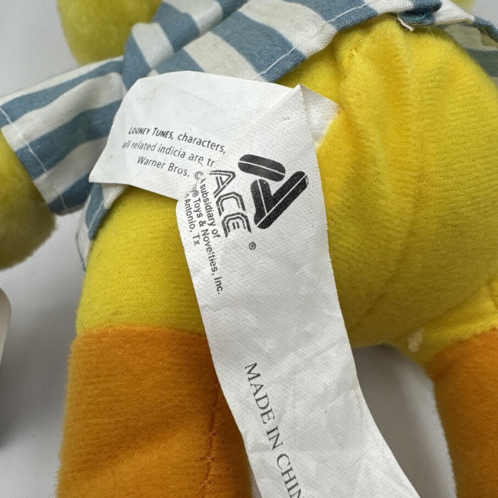 1997 Vintage Tweety Bird Plush Bedtime Looney Tunes Warner Bros Pajamas With Tag - Picture 6 of 10